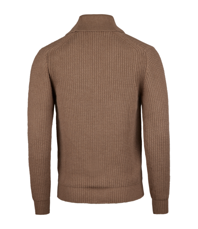 Stenstroms Vest met Knoopsluiting, Sjaalkraag, Katoen Cashmere Mix, Beige