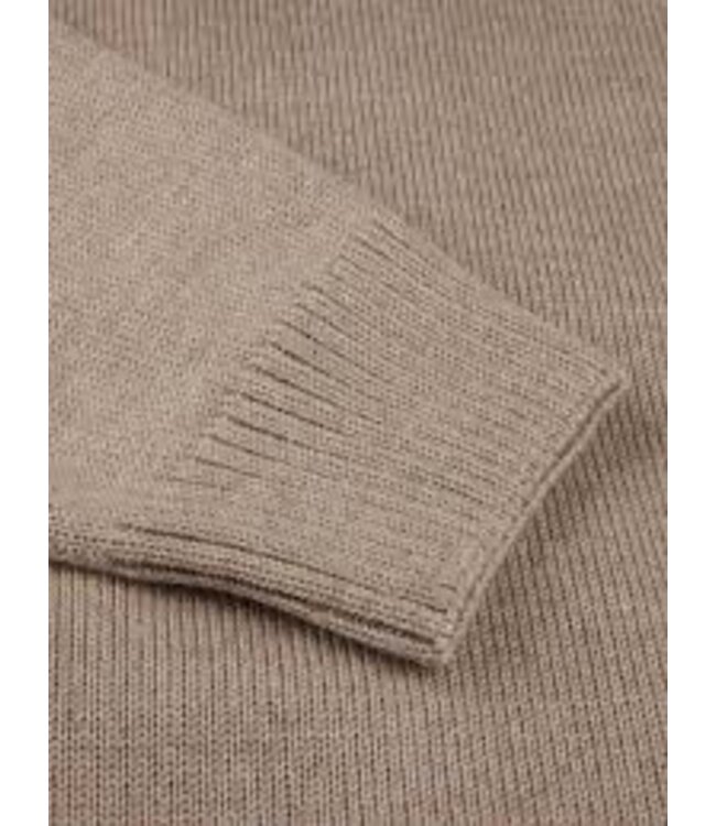 Stenstroms Vest met Rits, Merino Wol, Beige