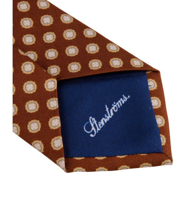 Stenstroms Das, Zijde, Goudbruin met Off White Patroon