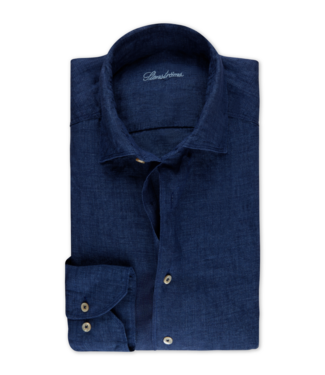 Stenstroms Stenstroms, Overhemd, Linnen, Lange Mouw, Slimline, Blauw