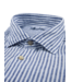 Stenstroms Overhemd,  Linnen, Wit, Blauw Gestreept, Regular Fit