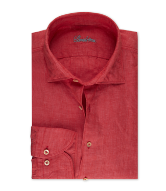 Stenstroms Stenstroms, Overhemd, Linnen, Lange Mouw, Slimline, Rood