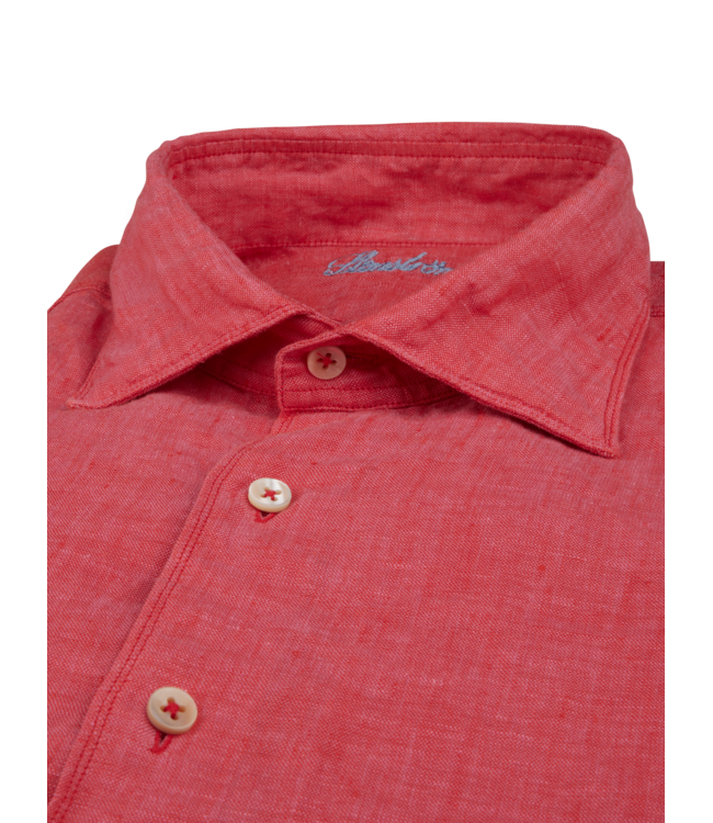 Stenstroms Overhemd, Linnen, Lange Mouw, Slimline, Rood