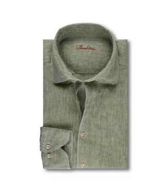 Stenstroms Stenstroms, Overhemd, Linnen, Lange Mouw, Slimline, Groen