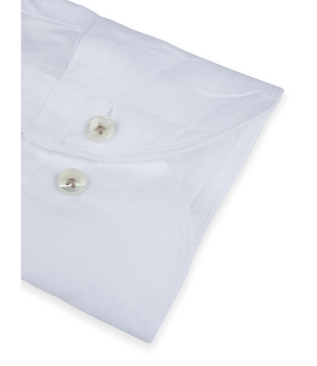 Stenstroms Overhemd, Linnen, Lange Mouw, Slimline, Wit