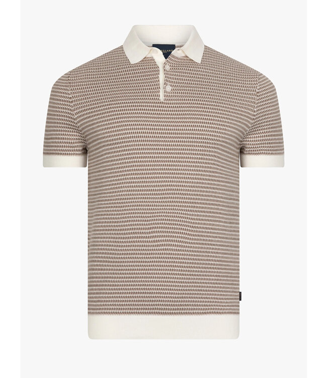 Cavallaro Napoli Polo, Korte Mouw, Katoen, Gebreid, Taupe