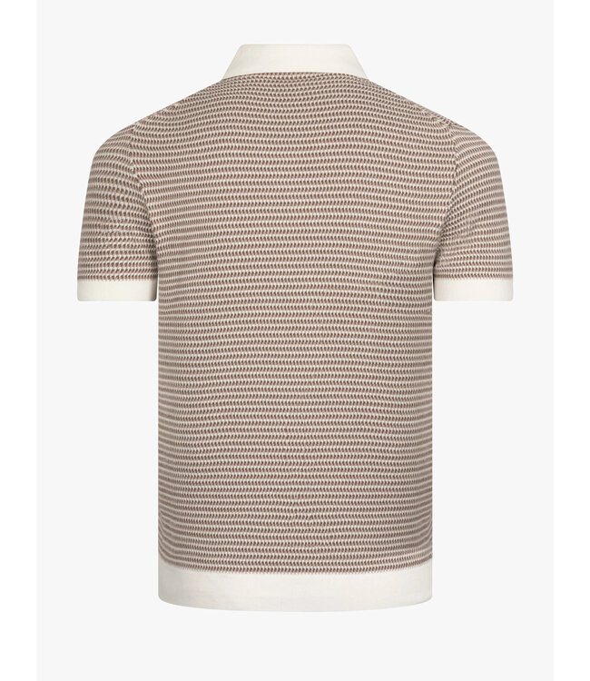Cavallaro Napoli Polo, Korte Mouw, Katoen, Gebreid, Taupe