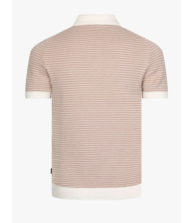 Cavallaro Napoli Polo, Korte Mouw, Katoen, Gebreid, Oud Roze