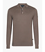 Cavallaro Napoli Polo, Lange Mouw, Katoen Blend, Dark Taupe