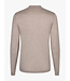 Cavallaro Napoli Zip-Polo, Lange Mouw, Lyocell, Merino Wol, Zijde Blend, Taupe