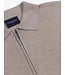 Cavallaro Napoli Zip-Polo, Lange Mouw, Lyocell, Merino Wol, Zijde Blend, Taupe