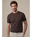 Cavallaro Napoli Cavallaro, T-Shirt, Katoen Blend, Ronde Hals, Donker Taupe / Bruin