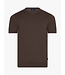 Cavallaro Napoli Cavallaro, T-Shirt, Katoen Blend, Ronde Hals, Donker Taupe / Bruin