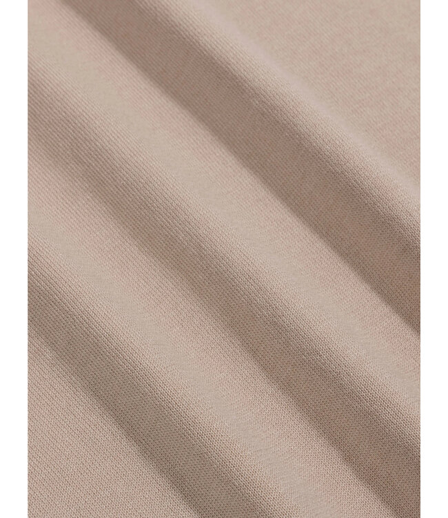 Cavallaro Napoli T-Shirt, Katoen Blend, Ronde Hals, Beige, Light Taupe