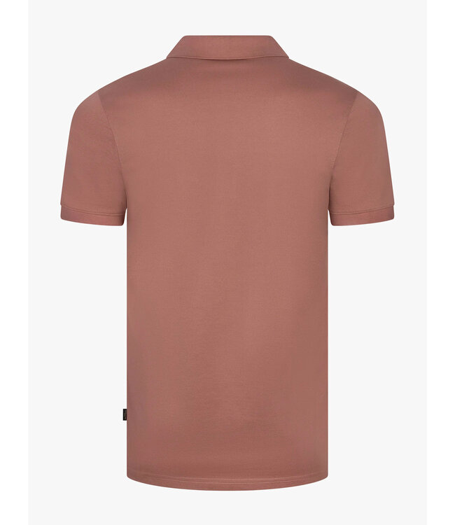 Cavallaro Napoli Polo, Korte Mouw, Gemerceriseerd Katoen, Oud Roze