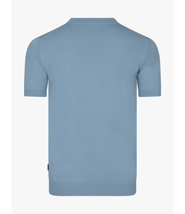 Cavallaro Napoli T-Shirt, Viscose Blend, Ronde Hals, Lichtblauw