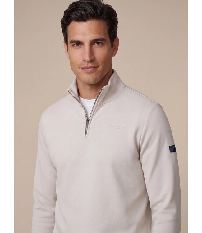 Cavallaro Napoli Half-Zip Trui, Sweater, Katoen Mix, Kit