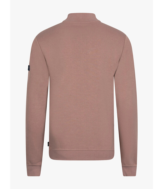 Cavallaro Napoli Half-Zip Trui, Sweater, Katoen Mix, Oud Roze
