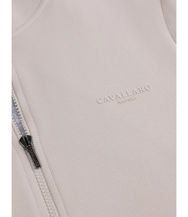 Cavallaro Napoli Vest met Rits, Full Zip Sweat, Stretch Katoen Blend, Kit