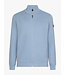 Cavallaro Napoli Vest met Rits, Full Zip Sweat, Stretch Katoen Blend, Lichtblauw
