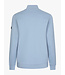 Cavallaro Napoli Vest met Rits, Full Zip Sweat, Stretch Katoen Blend, Lichtblauw