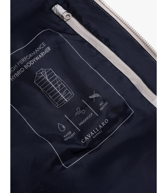 Cavallaro Napoli Bodywarmer, Model Quintino, Licht Beige, Dark Kit