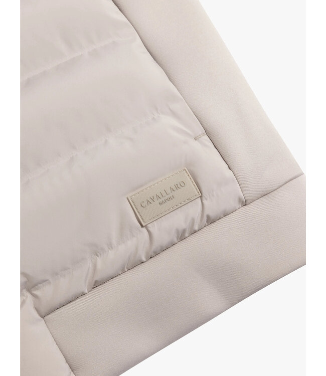 Cavallaro Napoli Bodywarmer, Model Quintino, Licht Beige, Dark Kit