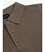 Cavallaro Napoli Polo, Korte Mouw, Viscose Blend, Wafel-Knit, Dark Taupe