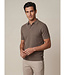 Cavallaro Napoli Polo, Korte Mouw, Viscose Blend, Wafel-Knit, Dark Taupe