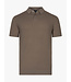 Cavallaro Napoli Polo, Korte Mouw, Viscose Blend, Wafel-Knit, Dark Taupe