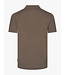 Cavallaro Napoli Polo, Korte Mouw, Viscose Blend, Wafel-Knit, Dark Taupe