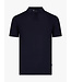 Cavallaro Napoli Cavallaro, Polo, Korte Mouw, Viscose Blend, Wafel-Knit, Donkerblauw