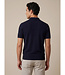 Cavallaro Napoli Cavallaro, Polo, Korte Mouw, Viscose Blend, Wafel-Knit, Donkerblauw
