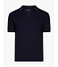 Cavallaro Napoli Polo, Knooploze Kraag, Korte Mouw, Viscose Blend, Visgraat-Knit, Donkerblauw