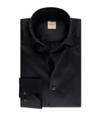 Stenstroms Stenstroms, Overhemd, Twill Katoen, Lange Mouw, Schiller Kraag / One Piece Collar, Zwart