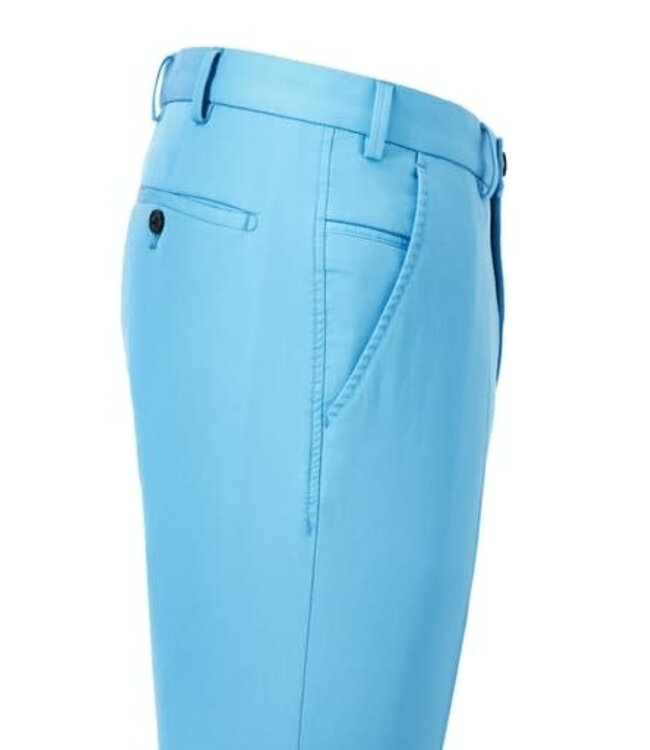 Hiltl Heren Broek, Chino Model Tourist 2.0, Slim Fit, Cobaltblauw