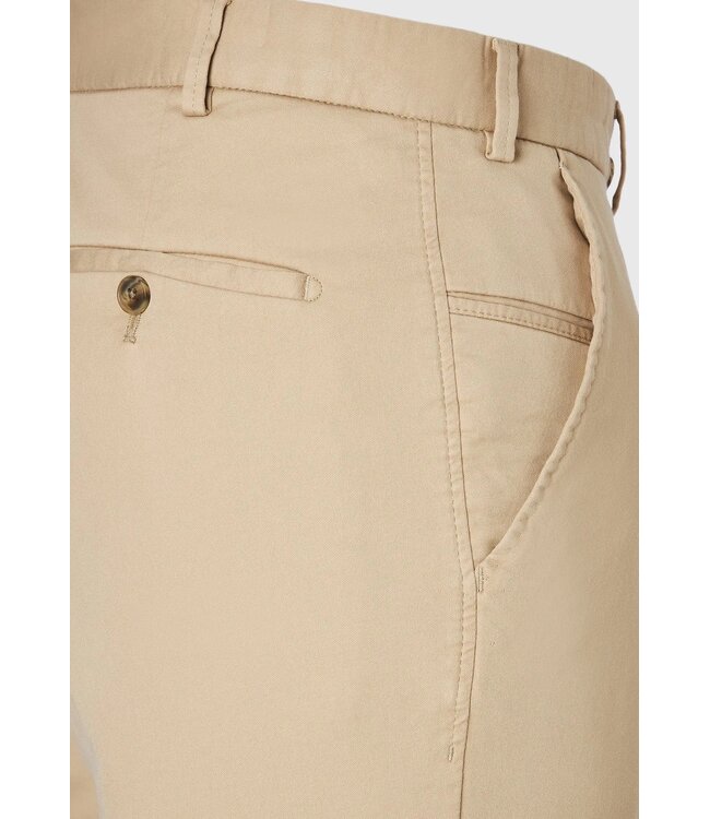 Hiltl Heren Broek, Chino Model Tourist 2.0 Slim Fit, Beige