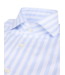 Stenstroms Overhemd, Twill Katoen, Lange Mouw, Schiller Kraag / One Piece Collar, Wit, Lichtblauw Gestreept, Slimline