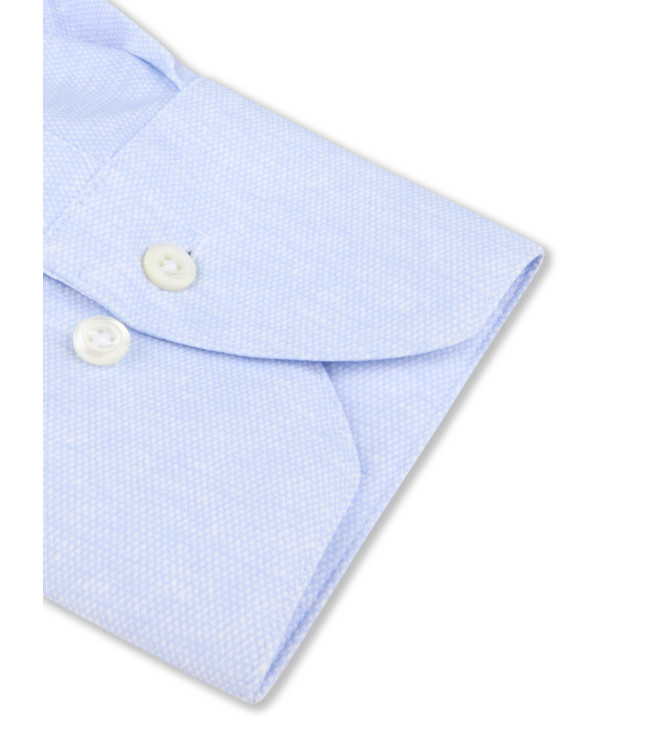 Stenstroms Overhemd, Lange Mouw, Active Stretch-fabric Jersey, Lichtblauw Gemeleerd, Slimline