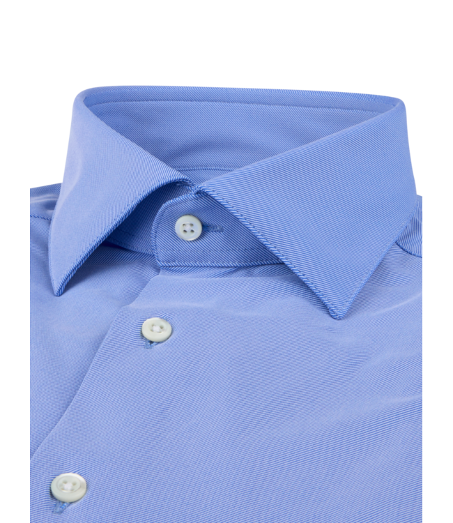 Stenstroms Overhemd, Lange Mouw, Active Stretch-fabric Jersey, Blauw, Slimline