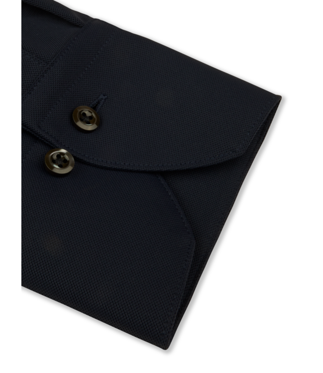 Stenstroms Overhemd, Lange Mouw, Active Stretch-fabric Jersey, Donkerblauw, Slimline