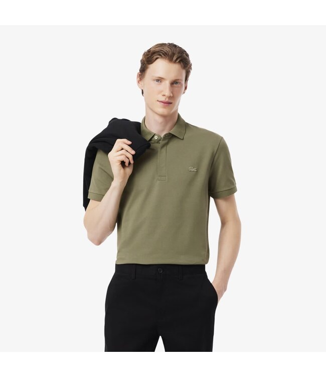 Lacoste Lacoste, Smart Paris, Heren Polo van Stretch Katoen Piqué, Regular Fit, Khaki