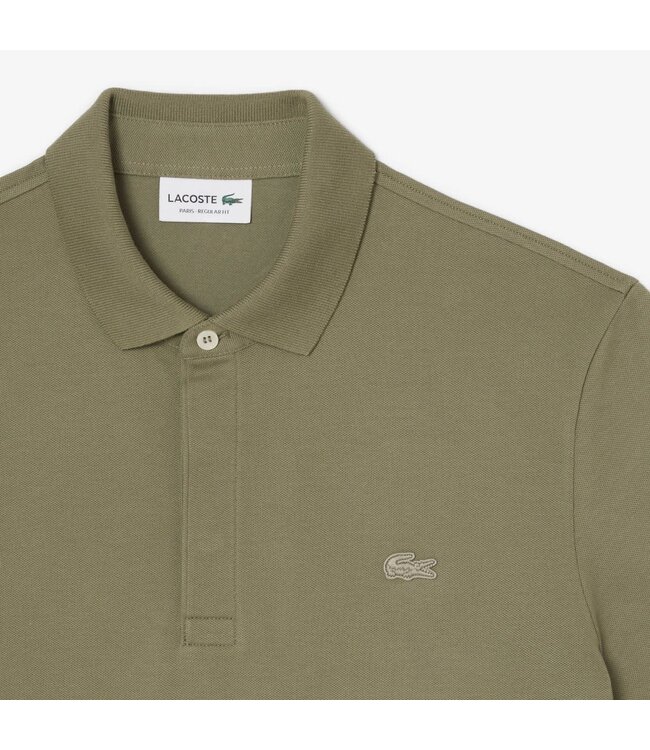 Lacoste Lacoste, Smart Paris, Heren Polo van Stretch Katoen Piqué, Regular Fit, Khaki