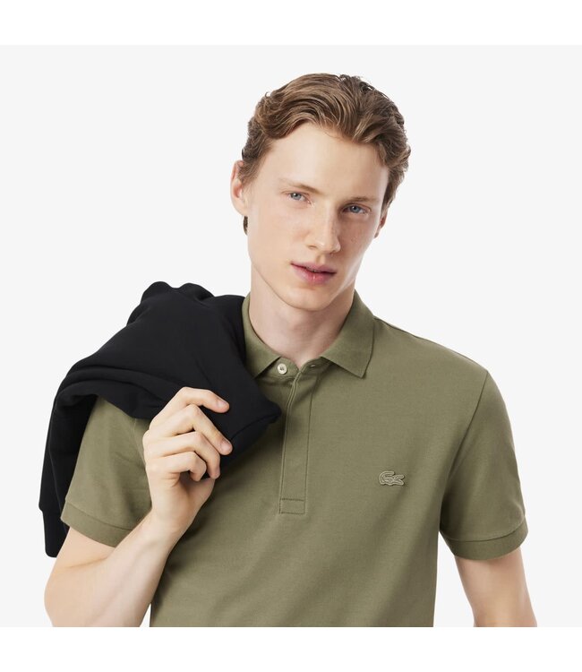 Lacoste Lacoste, Smart Paris, Heren Polo van Stretch Katoen Piqué, Regular Fit, Khaki