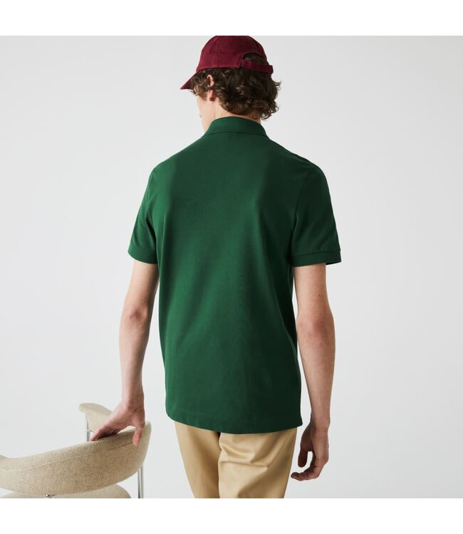 Lacoste Smart Paris, Heren Polo van Stretch Katoen Piqué , Regular Fit, Groen