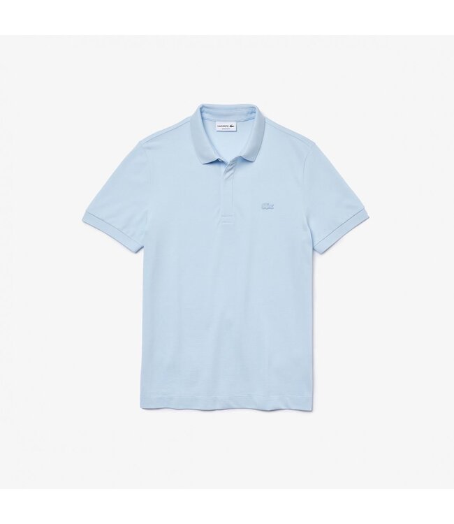 Lacoste Smart Paris, Heren Polo van Stretch Katoen Piqué , Regular Fit, Lichtblauw, T01