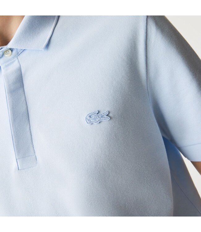 Lacoste Smart Paris, Heren Polo van Stretch Katoen Piqué , Regular Fit, Lichtblauw, T01
