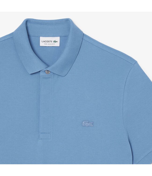 Lacoste Smart Paris, Heren Polo van Stretch Katoen Piqué, Regular Fit, Abyss Blue