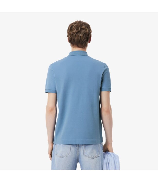 Lacoste Smart Paris, Heren Polo van Stretch Katoen Piqué, Regular Fit, Abyss Blue
