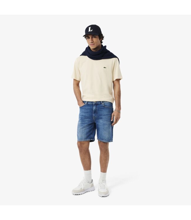 Lacoste T-Shirt, Korte Mouw, Off White, Naturel Clair